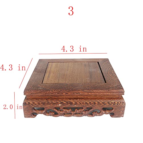 Wooden Rosewood Carved Base Home Display Stand | retro oriental carved design upgrades your desktop home decor suitable for study tea room living room and exhibition display