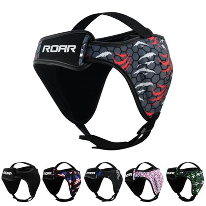 ROAR-INT Wrestling Headgear Men BJJ Ear Guard Protection MMA Grappling Cauliflower Helmet - color: Red (Pack-1)