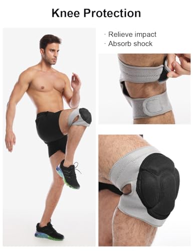 Volleyball Knee Pads for Women Men, Turtle Shell Dance Knee Pad for Women Men Wrestling Knee Pad Wrestling Gear, Crash Pad Snowboarding Gear Roller Skating Knee Protector Soft Knee Pads for Work (Medium) - size: Medium