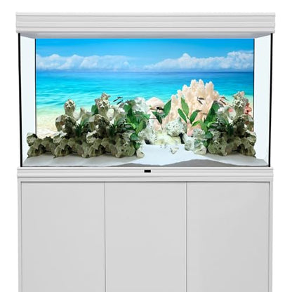 AWERT Vinyl 30x18 inches Sea Beach Aquarium Background Summer Starfish Fish Tank Background Blue Ocean Terrarium Background - size: 30x18in/75x45cm