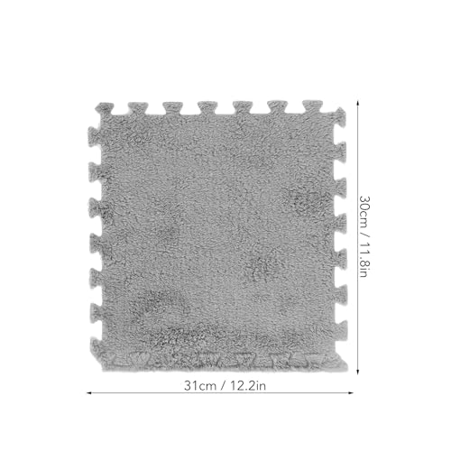 10pcs 30 cm/11.8 in Foam Puzzle Floor Play Mat,Interlocking Carpet Tiles for Home Gym and Fitness Room (Gray) - color: Grey