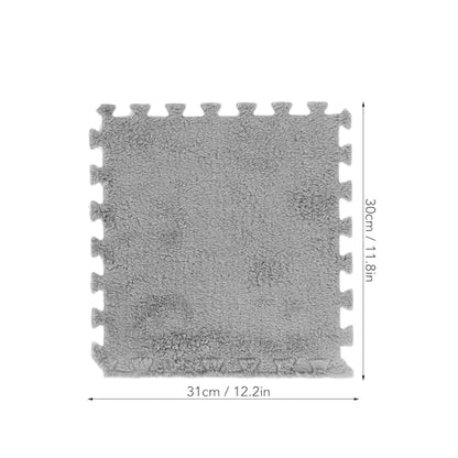 10pcs 30 cm/11.8 in Foam Puzzle Floor Play Mat,Interlocking Carpet Tiles for Home Gym and Fitness Room (Gray) - color: Grey