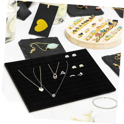4pcs Black Sponge Organizer Box Inserts Soft Jewelry Display Cushion for Multifunctional Storage for Nail Art Accessories and Small Items Elegant Design for Easy Access