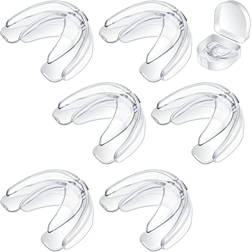 TOODOO 6 Pieces Braces Mouth Guard Kids Sports Mouth Guard for Kids Double Football Youth Mouthguards for Boxing Football Hockey Karate Basketball (Transparent) - color: Transparent