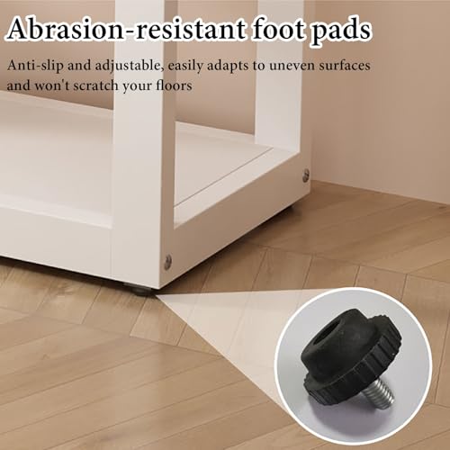 Fish Tank Stand,Heavy-Duty Aquarium Stand with Non-Slip Foot Pads, Scratch & Wear Resistant Terrarium Rack for Secure Fish Tank Placement – Sturdy & Durable Design - color: White+black, size: 100x40x110cm