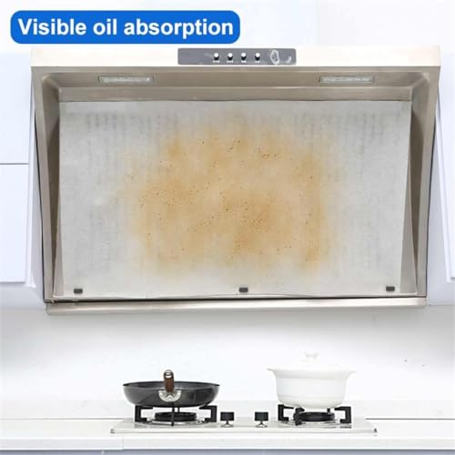 Thickened Kitchen Range Hood Oil Absorbing Paper Range Hood Oil Resistant Sticker High Temperature Filter Membrane Universal Film Mesh Cover, 12 Sheets