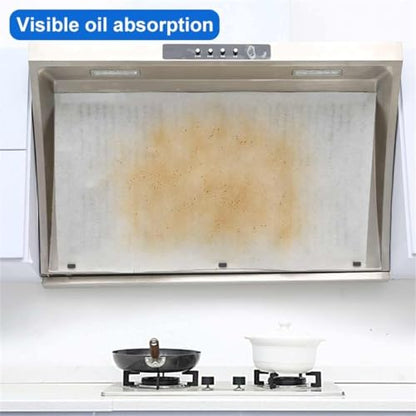 Thickened Kitchen Range Hood Oil Absorbing Paper Range Hood Oil Resistant Sticker High Temperature Filter Membrane Universal Film Mesh Cover, 12 Sheets