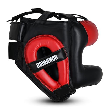 Full Face Boxing Headgear Boxing Sparring Men Women, a Complete Package for MMA and Kickboxing Trainees, Muay Thai Boxing Safety Head Guard - color: Red