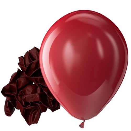Bezente Burgundy Latex Party Balloons - 150 Pack 5 Inch Dark Ruby Matte Small Retro Wine Red Maroon Balloons for Thanksgiving New Years Casino Themed Cherry Party Decorations - color: 07-red-g42, size: 5inch (Small)