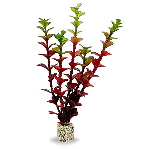 Vita Aquascape Collection Artificial Aquarium Decor – Ultra Realistic Plants and Lifelike Foliage for Aquariums and Terrariums (1, Red/Green Varigated Willow) - color: Red/Green Varigated Willow