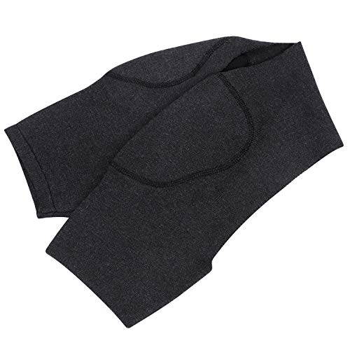 ITODA Knitted Double Shoulder Warm Compression Sleeve Wrap Recovery Office Home Knit Cashmere Guard for Rotator Cuff Shoulder Chronic Tendonitis Pain Relief - color: Dark Grey Shoulder Brace
