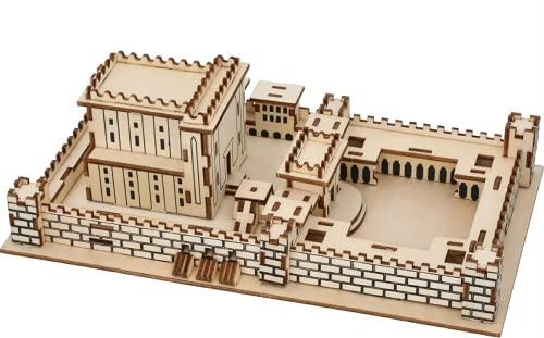 MASORET Wooden 3D Jerusalem Temple Model KIT UK77547: Jewish Israeli Beit Hamikdash Replica Puzzle, Teens to Adults, 10 x 5.9 x 3.9 Inches, Plywood - style: Set 1