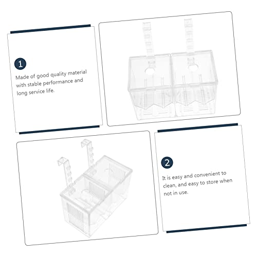 Happyyami Fish Tank Breeding Isolation Box Hatchery Incubator for Betta Fish and Guppy Fry Easy Observation Prevents Secure Nursery for Newborns