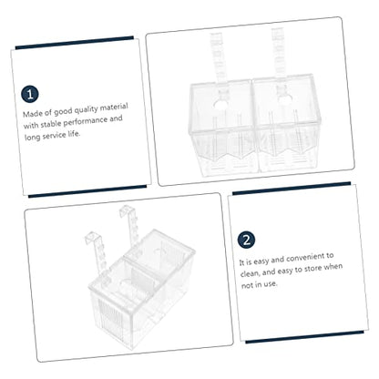 Happyyami Fish Tank Breeding Isolation Box Hatchery Incubator for Betta Fish and Guppy Fry Easy Observation Prevents Secure Nursery for Newborns