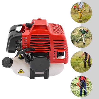 Bepritm 42.7CC Gasoline Engine 2-Stroke, 9200Rpm Portable Petrol Engine Motor, Air-Cooled Single-Cylinder Hand-Pull Gasoline Engine for Weed Whackers, Agricultural Equipment, Construction