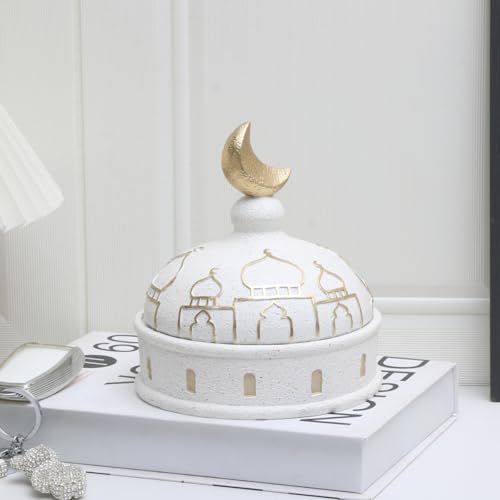 Islamic Cultural Decor Collection - Handcrafted Resin Mosque Models & Tower Ornaments for Home/Office Display Ramadan Decoration (Storage Basin) - style: Storage basin