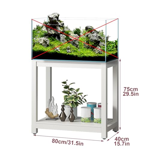 Heavy-Duty Fish Tank Stand - 2-Tier Metal Aquarium Rack, Sturdy Storage Shelf for Home Use, Ideal Cabinet Organizer (Tank Not Included)