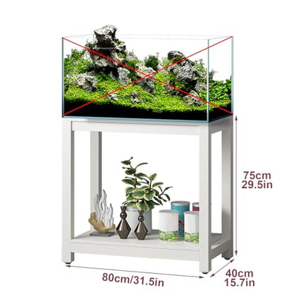 Heavy-Duty Fish Tank Stand - 2-Tier Metal Aquarium Rack, Sturdy Storage Shelf for Home Use, Ideal Cabinet Organizer (Tank Not Included)