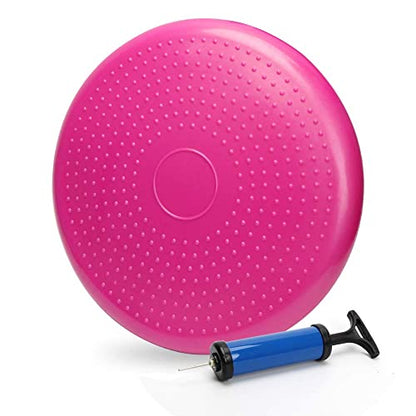 WIWAPLE Wiggle Seat, Inflatable Stability Balance Disc Wobble Cushion, Balance Disc Wiggle Seat, Flexible Seating Classroom with Free Air Pump Sensory Kids (Office & Home & School) - color: Pink