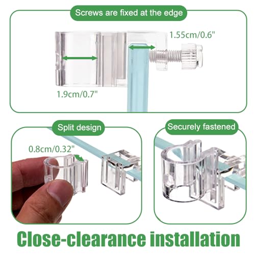 Aquarium Plant Holder, 6Pcs Hanging Aquaponic Plants Holder Plant Clips for Fish Tank - color: M