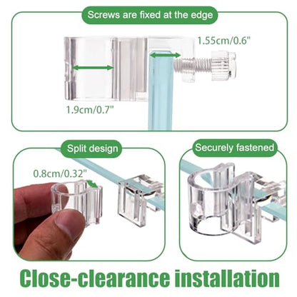 Aquarium Plant Holder, 6Pcs Hanging Aquaponic Plants Holder Plant Clips for Fish Tank - color: M