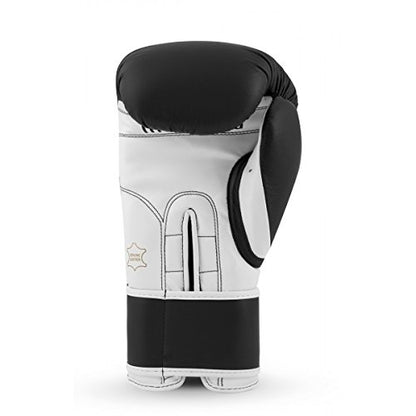 TITLE Boxing Pro Style Leather Training Gloves 3.0 - Boxing Gloves, Boxing Training Gloves, MMA Gloves, Oz Training Gloves, Kickboxing Gloves, Punching Bag Gloves, Sparring Gloves - color: Black/White, size: 16 oz