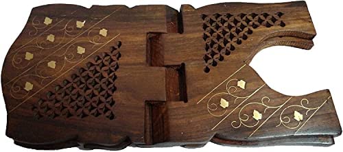 Wooden Handmade Quran Geeta Bible Holder Support Stand Reading Book Holder Display Folding Religious Prayer Stand Wooden Holy Book Stand Small Size 12 inch - size: 12*6*1 INCHE