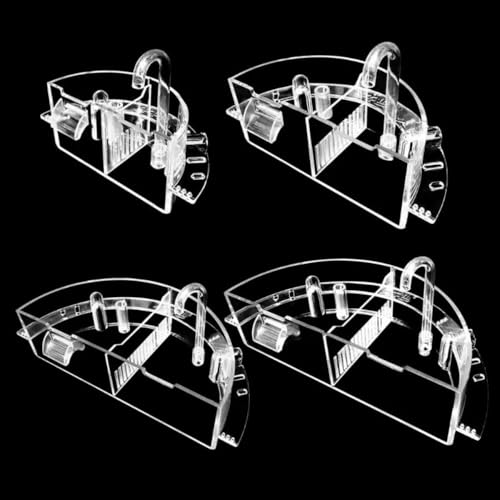 3 in 1 Aquarium Box Silent Fish Tank Top Box External Water Box Filtration Storage Case for Aquatic Animal Aquarium Accessory S Transparent(L) - size: L