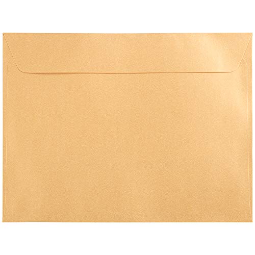 JAM PAPER 9 x 12 Open End Catalog Metallic Envelopes - Gold Stardream - 25/Pack - color: Gold Stardream Metallic, size: 25 per Pack