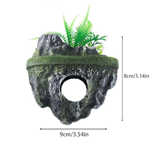 Aquarium Floating Island Decorations,Floating Fish Tank Decorations,Fisherman Aquarium Decor Island,for Betta Fish, Guppies, Goldfish, Shrimps, and Hermit Crabs