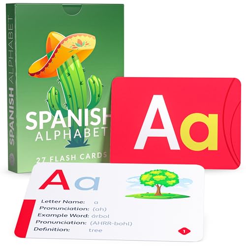 Spanish Alphabet Flash Cards with Audio – 28 Letters & Pronunciation