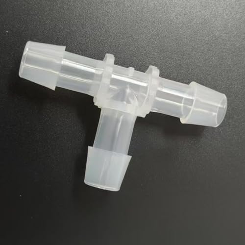 3 Way Tee Connector Equal Barbed T-Fitting 3 Way Hose Barb Adapter for Laboratory Biochemical Analytical Instruments Food Machinery Aquarium Equipment 100pc/pk (12.7mm 1/2'' Cir) - size: 12.7mm 1/2'' Cir