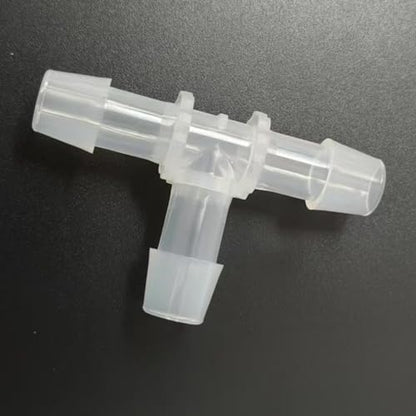 3 Way Tee Connector Equal Barbed T-Fitting 3 Way Hose Barb Adapter for Laboratory Biochemical Analytical Instruments Food Machinery Aquarium Equipment 100pc/pk (12.7mm 1/2'' Cir) - size: 12.7mm 1/2'' Cir