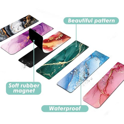 30 Pieces Bookmark, Magnetic Bookmarks for Book Lovers Women Men, Bookmarks Bulk for Reading Lovers, Magnet Bookmark Clips for Teachers Students - size: 30 Pieces, style: Marble
