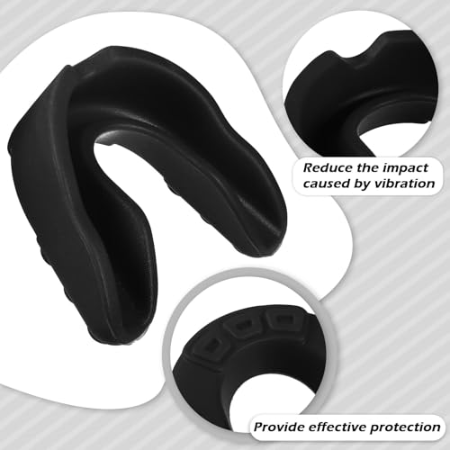 Kathfly 100 Pack Sports Mouth Guard Bulk Athletic Mouthguard Silicone Gum Mouthpiece Teeth Protection for Football Boxing Basketball Hockey Karate Lacrosse Wrestling(White,Black) - color: White,black
