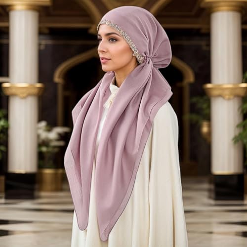 Instant Hijab for Women: Hijab Scarf, Hijabs for Women Muslim, Muslim Head Scarf, Easy Slip on - color: Purple