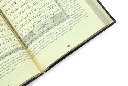 ihvan online Holy Quran – Arabic & English Translation,Thermo Leather Hardcover, Easy-to-Read Script, QR Code Audio Support, Islamic Gift for Ramadan, Eid, Hajj & Umrah, Black, 6.7'' X 9.5'' - color: Arabic & English Translation-black 2