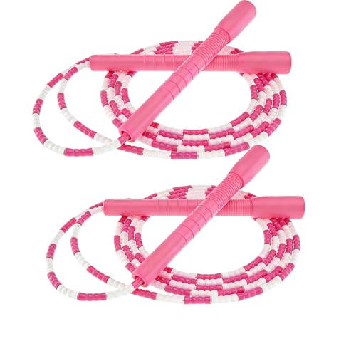 YUEDONG Soft Beaded Jump Rope for Teens & Adults, World Champion Luke Boon Collaboration, Adjustable Freestyle Jump Rope with 20cm Long Handles, Tangle-Free TPU Beads for Rhythm Training, Fitness Workout & Tricks | Luke Boon collaboration, soft TPU beads,