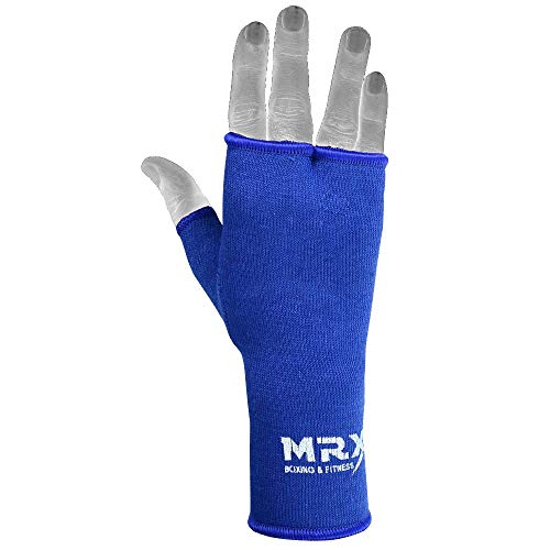 MRX Muay Thai Boxing Inner Gloves Protective Hand Wrap - color: Blue, size: Large