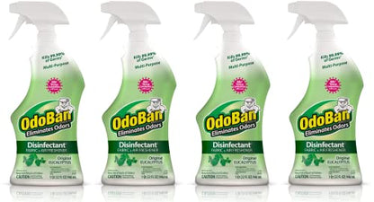 OdoBan Ready-to-Use Disinfectant and Odor Eliminator, Set of 4 Spray Bottles, 32 Ounces Each, Original Eucalyptus Scent - size: 32 Fl Oz (Pack of 4)