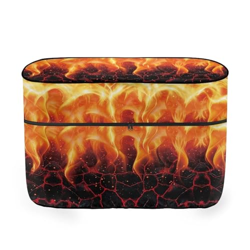 Fire Pattern Double 20lb RV Propane Tank Cover Reliable Weather Resistant Gas Cylinder Cover Travel Trailer Polyester Waterproof Cover Halloween Dec - color: Fire Pattern, size: S(20LB)