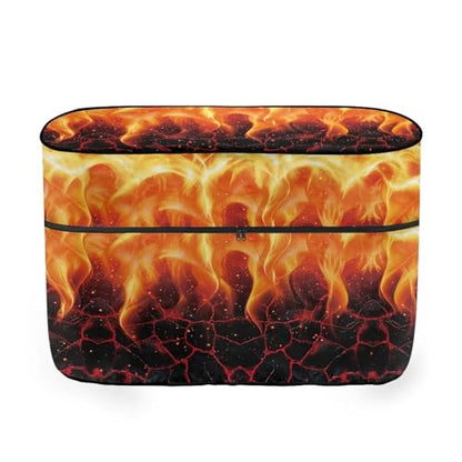 Fire Pattern Double 20lb RV Propane Tank Cover Reliable Weather Resistant Gas Cylinder Cover Travel Trailer Polyester Waterproof Cover Halloween Dec - color: Fire Pattern, size: S(20LB)