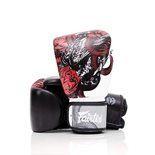 Fairtex Beauty of Survival Limited Edition Boxing Gloves | Premium Craftsmanship |Full-Grain Leather| Stylish Design | Adjustable Fit | Unique Artwork | Hook and Loop Straps - size: 8 oz
