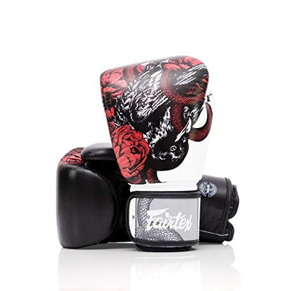 Fairtex Beauty of Survival Limited Edition Boxing Gloves | Premium Craftsmanship |Full-Grain Leather| Stylish Design | Adjustable Fit | Unique Artwork | Hook and Loop Straps - size: 8 oz