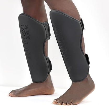Mytra Fusion Shin Guards Artificial Leather MMA Shin Guards Muay Thai, Training, Sparring, Kickboxing, Martial Arts Shin Guards - size: Medium