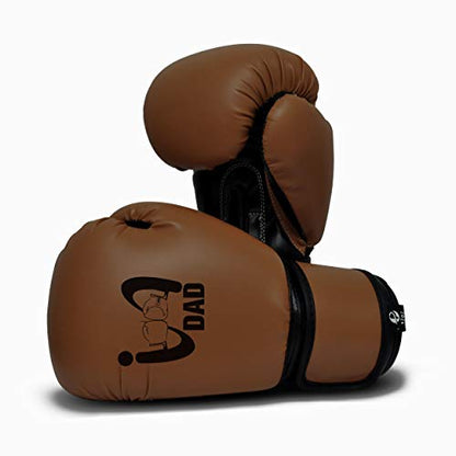 Ultimate - I Boxing Dad - Kids Boxing Gloves MMA Boxing Muay Thai Bag Work - color: Brown, size: 8 Oz