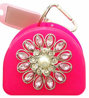 Decorated Retainer Case, Pink on Pink