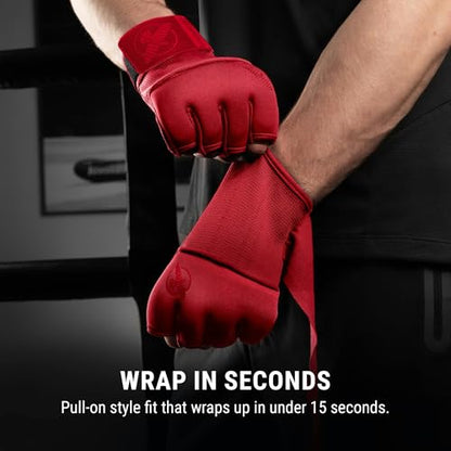 Hayabusa Deluxe Quick Wraps for Men and Women - Boxing & Martial Arts Hand Wraps - color: Red, size: Small