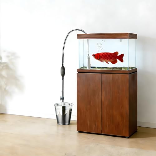 3.0 m Fish Tank Water Changer, Aquarium Vacuum Gravel Cleaner with Flow Regulator, Extendable Siphon, Duckbill Suction Head, Fixed Clip, Screen Grid for Fish Tank Cleaning
