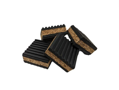 2"x2" PROFESSIONAL GRADE Cork and Ribbed Neoprene Vibration Pad 1 Pack - size: 2x2